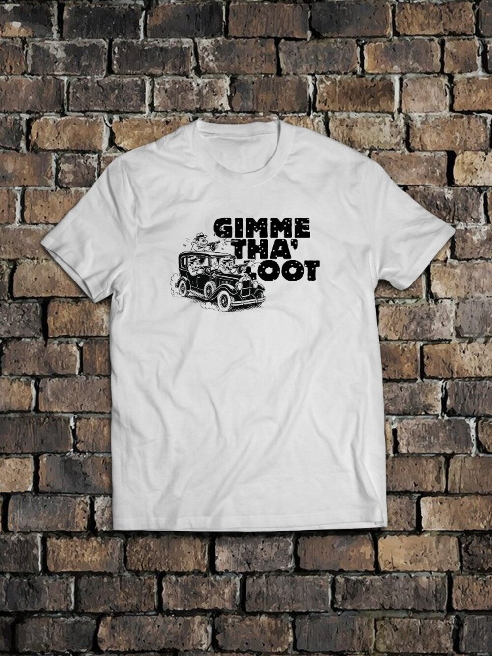 Vintage Style Cartoon Gangster Mafia Biggie Loot Tee